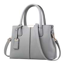 Handbag For Women Roomy Fashion Womens Handbags Ladies Purse Satchel Shoulder Bags Tote Leather Bag - 灰色的 - 查看 2