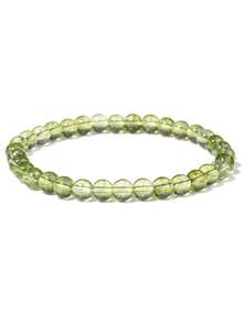 1件天然绿色橄榄石手链，疗愈水晶，护身冥想饰品，男女皆宜，节日礼物，能量平衡，行动，勇气 - 綠色 - 查看 8