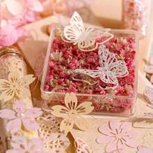 50pcs/Pack Vintage Hollow Flower Themed Base Paper Material, Crafting, Scrapbooking, DIY Supplies School Supplies, Back To School