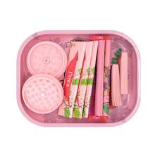 8pcs Tray Set, Including 18*14cm Metal Cigarette Tray, 110mm Portable Plastic Bonil Machine, Filter 2pcs, 110mm Fruit Roll Paper 3pcs, Plastic Grinder, Gifts For Friends, Holiday Gifts,  Mother's Day Gifts - 彩色 - 查看 3