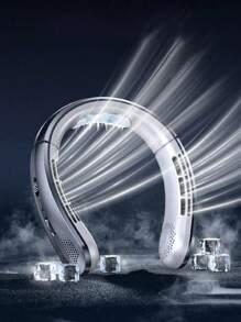 [3rd Gen Neck Hanging Fan] 100-Speed Vortex Airflow Hands-Free Cooler - Ultra-Light USB-C Rechargeable Bladeless Fan For Gym/Travel/Office, Noiseless 3D Cooling & Ergonomic Fit