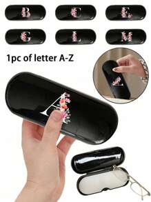 1pc Creamy/Monet-Style Solid Color Glasses Case, New And Simple Design, Convenient And Portable With Waterproof And Dustproof Function