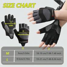 Luvas de Ciclismo de Meio Dedo para Absorção de Choque Esporte Ao Ar Livre Equitação, Mitenes Respiráveis de Fitness Anti-Derrapante Coberturas de Mão Unissex