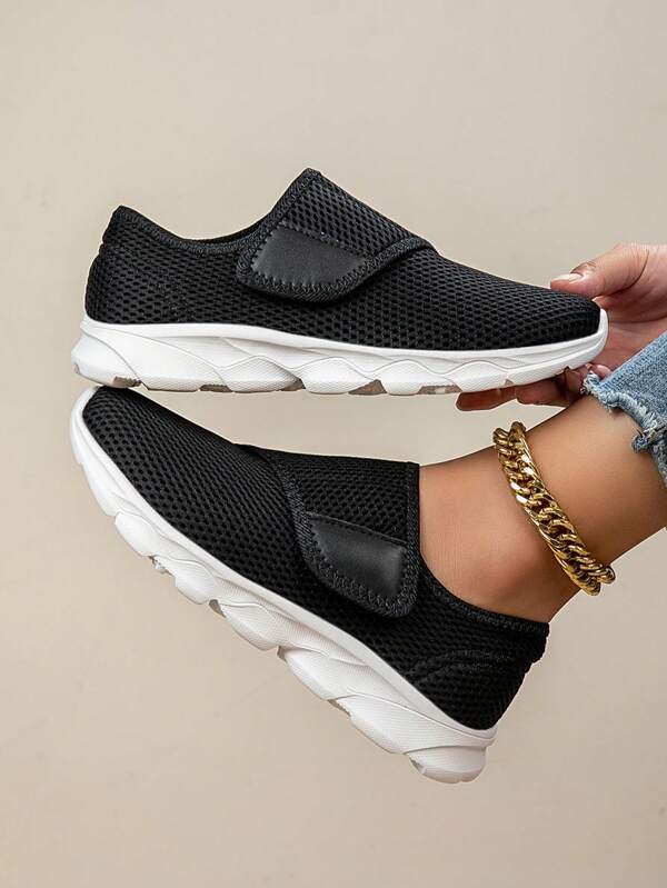 Women's High-Quality Fashionable Black Casual Sneakers, Lightweight, Comfortable And Versatile