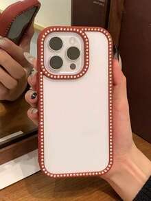 Sequins Smart Phone Protective Case, Fashion Luxury Rhinestone Bumper Bling Shiny Transparent Soft TPU Full Body Shockproof Cover Compatible With IPhone 15/15 ProMax/15 Pro/15 Plus/11/12/13/14/16 ProMax/XS/XR/11 Pro/11 ProMax/12 Pro/12 ProMax/13 Pro/13 ProMax/7 Plus/14 Pro/14 ProMax/14 Plus/16 Pro/16 Plus/7 Plus/8 Plus/8/SE2, Available In Pink, White, Blue, Black, Red Waterproof Anti-Fall Scratch Resistant - Burgundy - View 3