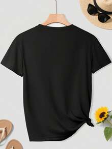 Mental Health Awareness Broken Crayons Still 100% Cotton Casual Round Neck Tee With Inspirational Quote And Art Machine Washable Thoughtful Gift - 黑色 - 查看 2