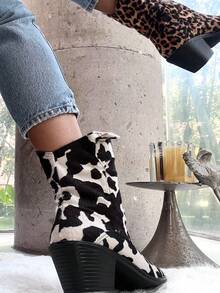Women Ankle Boots & Booties - Black and White - View 3