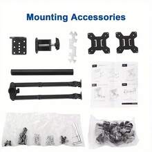 13"- 27" Double Dual Display Computer Screen Monitor Arm Mount Desk Stand LED CC - Black - View 8