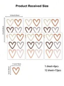 72 件/36 件可爱墙贴，适用于儿童房、婴儿房、墙壁装饰、DIY 艺术贴花、可爱女孩男孩卧室墙壁壁画、自粘乙烯基壁纸、防水可移除、贴纸、墙贴、乙烯基贴花，适用于家居装饰、春季装饰品，让您的家焕然一新、拉玛装饰贴纸