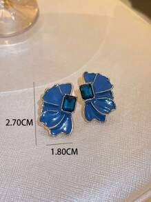 1 Pair Vintage Minimalist Flower Drop Earrings, Fashionable Earring Studs For Women, Suitable For Festival & Daily Wear