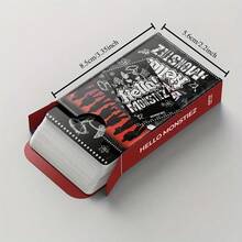 1 pieza / 55 piezas Tarjetas Lomo del Club de fans Hello Monstiez - Póster réplica HD a doble cara, diseño monocromático de moda, temporada de verano