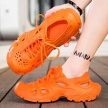 2025 Sports Sandals, Perforated Wading Beach Shoes, Breathable Thick-Soled Lace-Up Couple ,Women's Sandals