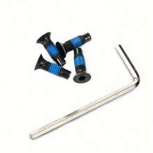 附带扳手的滑板车耳机螺丝 - 兼容小米 M365、Ninebot Max G30、ES/F 系列电动滑板车耳机锁定螺丝 - 耐用钨钢，黑色 - 骑行必备维护配件，滑板车零件