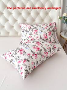 1pc 100% Polyester Floral Pattern Envelope Pillowcase, Without Filler - Multicolor - View 7