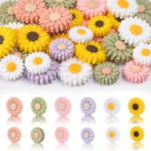 12 stks/set 22/30mm Leuke Bloem Vormige DIY Kraal Voor Vrouwen Voor DIY Sieraden Maken
