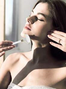 面部美容按摩工具套装，包含滚轮、按摩板、背部刮痧板，粉色和白色可选 - 彩色 - 查看 7