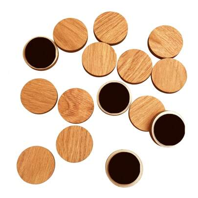 6 pièces/12 pièces Autocollants magnétiques ronds en bois pour réfrigérateur, décoration de maison Aimant pour fixer les photos, les notes, la décoration du tableau blanc