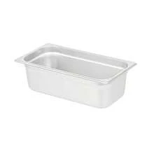 Hotel Pan 1 Count 1 3 Size AntiJam 4 Deep Freezable 24 Gauge Stainless Steel Steam Pan Lid Sold Separately For Use In Commercial Kitchens Cafeterias And Catering Events - One-thirdsize - View 2