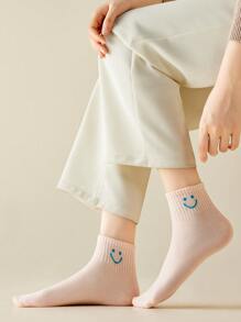 5 pares de calcetines para mujer de media caña, colores surtidos, para uso casual y diario