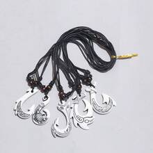 5pcs Adjustable Rope Necklaces With Resin Fish Hook Pendants, Unisex Versatile Sweater Chain Couples Jewelry Set - Fishhook Pendant - View 9