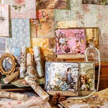 20/40/60/80 Peças Conjunto de Adesivos Florais Vintage, Folha de Adesivos em Papel Fosco Pode Ser Escrito, Adesivos Decorativos Para Scrapbooking, Série Jardim dos Sonhos, Bottom de Papel Temático Floral Vintage e Figura Para Jornalismo (Papel de Adesivo + Papel Escrevível), Material Escolar, De Volta às Aulas