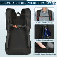 NEWHEY HIking Backpack Camping Backpacks With Shoe Compartment & Wet Pocket Lightweight Travel Daypack For Men Women Hiking Bags For Outdoor Sport Climbing Camping Touring