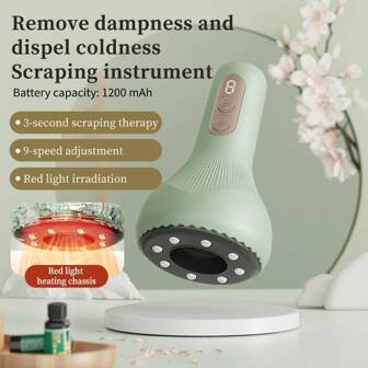 新款电动经络刷按摩器拔罐器疏通肌肉筋脉刷Sc*仪器揉捏腹部背部神器