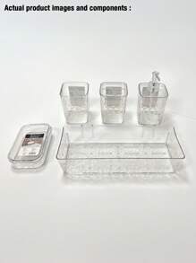 Ekskluzywny, ekskluzywny zestaw łazienkowy Water Ripple, 5-częściowy zestaw sanitarny, 5-częściowy zestaw do mycia naczyń, przybory toaletowe, artykuły łazienkowe