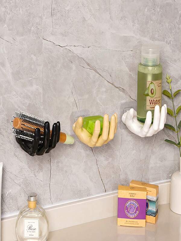 Palm Shaped Hook, Strong And Seamless, No Need For Punching, Can Store Keys, Headphones And Other Items. Home Wall Hooks For Home Decoration Back To School