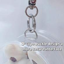 1pc For LABUBU Display Case Dust-Proof Storage Bag - Large, Portable And Waterproof PVC Storage Bag With Key Ring For Plush Toys, Cables, Headphones, Cosmetics And Accessories - Perfect For Valentine's Day, Valentine's Day, Back To School Gifts, Wansheng Gifts,New Year Gifts, Decorative Storage Boxes