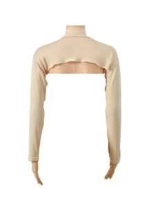 1 Stück Damen einfarbiges Modal Elasthan UV-Schutz Rollkragen Top mit Kontrastärmeln, Mockjacke mit Ärmeln, in verschiedenen Farben erhältlich, Nahost-Stil