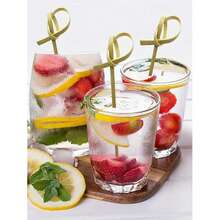 20/50/100/200pcs Natural Bamboo Skewers, Fruit Forks, Appetizer Toothpicks, Party Decorative Sticks, Vegetable & Fruit Bamboo Picks, Food Sticks, Sandwich & Burger Forks, Sushi Picks, Party Supplies, Suitable For Celebrations, Birthdays, Graduations, Weddings, Christmas,School Supplies - Multicolor - View 4