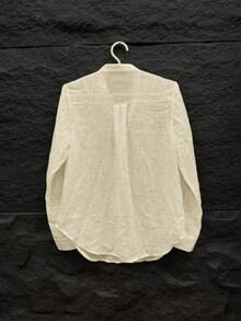 Áo kiểu Fashion Me màu trơn tay xắn, cổ bẻ, ôm dáng, chất liệu sợi polyester, màu mơ, dành cho nữ, kiểu dáng đơn giản, tối giản, đa năng, hơi xuyên thấu, nhẹ, thích hợp cho mặc hàng ngày, đi làm, mọi mùa, ngày lễ tình nhân, mùa xuân. - Màu be - Xem 2