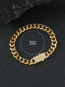 1 Piece Hip Hop Bling Iced Out Gold Silver Color CZ Cuban Miami Chain Necklace Link Chain For Men Rapper Jewelry