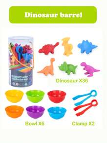 Juego educativo para niños, set de juguetes de clasificación, reconocimiento de colores, cálculo de cantidades, juego interactivo de aprendizaje temprano (color aleatorio)