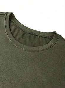 Men's Summer Letter Print Crew Neck Short Sleeve Casual T-Shirt