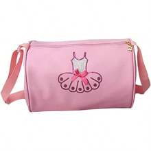 Bolsa de baile para niños, ligera, linda, bolsa de ballet para gimnasio, viajes, bolsa de viaje para niñas, bolsa de vestido de tutú, regalo para niñas de 3 a 6 años, Con color, Lindo - Vestido rosa con lentejuelas - Ver 3