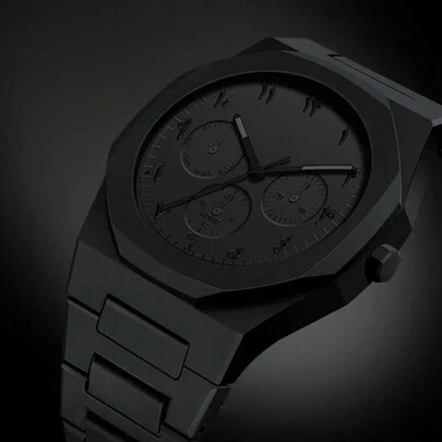 1 件男士运动石英表，配黑色橡胶表带 - 时尚休闲模拟显示，白色数字，适合休闲穿着或送礼