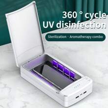 RAF Caixa de Desinfecção Portátil USB Para Celular, Desinfetante de Ferramentas de Salão de Manicure, Adequado Para Manicure Doméstica e de Salão, Esterilizador UV Compacto e Multifuncional Para Têxteis, Metais, Plásticos, Eletrônicos, Ferramentas Cosméticas, Vidro e Cerâmica