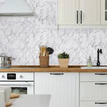 1 Roll Of Tearable Grayish White Marble Embellishment Wallpaper 15.7inX39.3/118.1/196.8in Vinyl Contact Paper Self-Adhesive Removable DIY Decoration Suitable For Kitchen And Bathroom Instant Rejuvenation Furniture Countertop Drawers Easy Luxury Upgrade Wall Paper Wall Stickers Room Decor Wall Decor Bedroom Living Room Decor