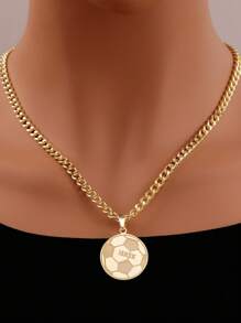 1 Stück personalisierte Halskette in Sportball-Form mit Name, verschiedene Stile, Vatertag, Valentinstag, Geburtstag, Jahrestag, Freunde, Studentenabschluss, Weihnachten, hochwertige Familiengeschenke, geeignet für alle Jahreszeiten