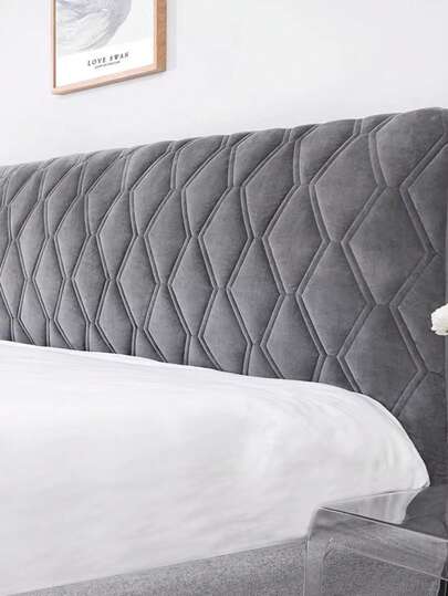 Funda protectora de cabecera acolchada súper suave y lisa, acolchada en terciopelo grueso, de unicolor, para proteger el respaldo de la cama del polvo