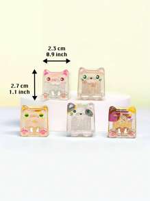 1pc/3pcs Assorted Anime Cute Cat Model Blind Box/Bag, PVC Material Action Figure, Perfect Gift For Anime Fans, Suitable For Office Desk Decor