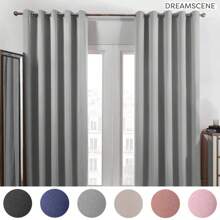 Eyelet Blackout Curtains  Of Thermal Ring Top Ready Made Luxury
