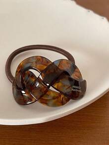 1pc/4pcs Set Niche Design Wavy Braided Hair Scrunchies, Hair Ties - Multicolor - View 3