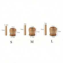 Bamboo Garlic Press Herb Grinder Spice Crusher Kitchen Tool For Garlic Ginger