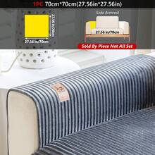 1PC Minimalist Velvet Straight Striped Plush Sofa Cushion – Pet-Friendly, Non-Slip, Fits 1/2/3/4-Seater Modular Sofas. Sofa Cover Protector For Living Room & Home Furniture, Decorative Cover With Label Design For A Premium Look.