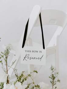 婚礼预留标志，预留座位标志，婚礼椅子标志，预留排座椅亚克力标志，亚克力预留座位标志，儿童艺术活动 - 婚禮座位掛飾 - 查看 9