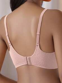 2pcs Seamless Underwire Bra Set, Vertically Striped High-End Feeling Lift And Support Lift Bra, Reduces Side Bulge And Underboob - Multicolor - View 2