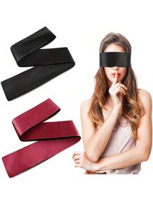 1 pièce Ruban de sommeil interactif pour couple - Masque pour les yeux à ruban pour le masque (bordeaux/violet/noir) Essentiel pour bloquer la lumière pour un sommeil profond pendant les voyages, fournitures pour femmes pour les fêtes, les soirées entre célibataires